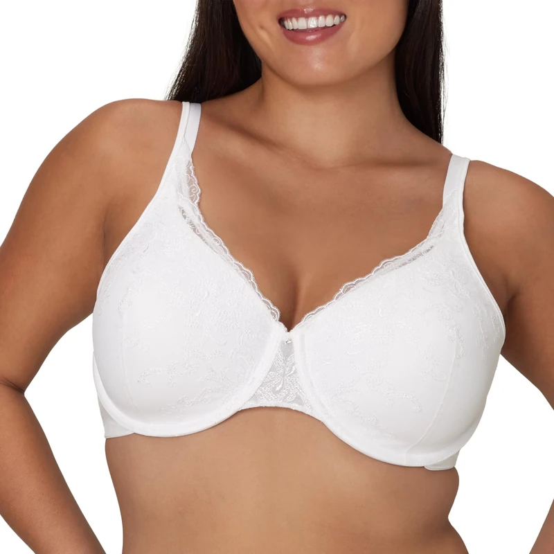 Playtex Women's Love My Curves Feel Gorgeous Underwire Full Coverage Bra US4513 - White - 42DD