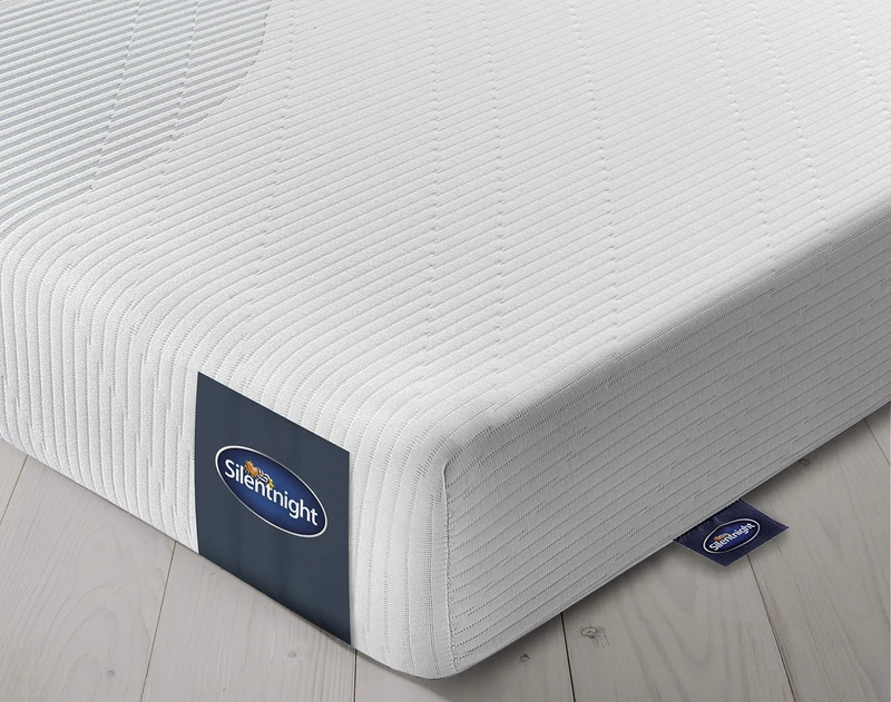 Silentnight 3 Zone Memory Foam Rolled Mattress, Made in the UK, 90 x 200 cm, White