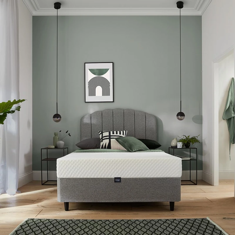 Silentnight 7 Zone Memory Foam Rolled Mattress | Made in the UK | |Medium Firm |Euro King,White