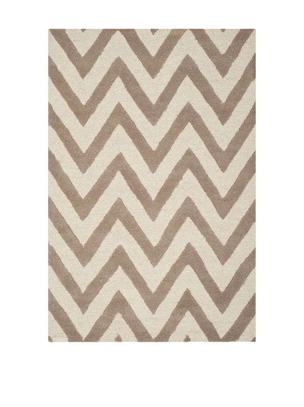 SAFAVIEH Modern Rug for Living Room, Dining Room, Bedroom - Cambridge Collection, Short Pile, in Beige and Ivory, 122 X 183 cm