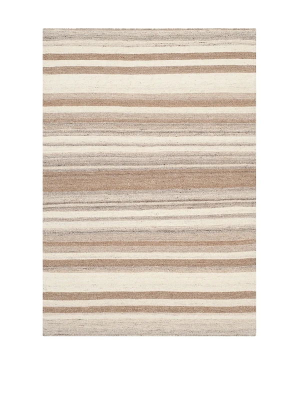 Safavieh Contemporary Indoor Flatweave Rectangle Area Rug, Dhurrie Collection, DHU631, in Natural / Camel, 91 X 152 cm for Living Room, Bedroom or Any Indoor Space