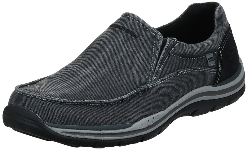 Skechers Men's Expected-Avillo Moccasin, Black Suede, 5.5 UK