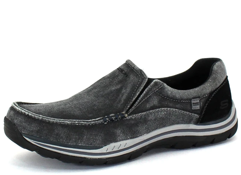 Skechers Men's Expected-Avillo Moccasin, Black, 7.5 UK