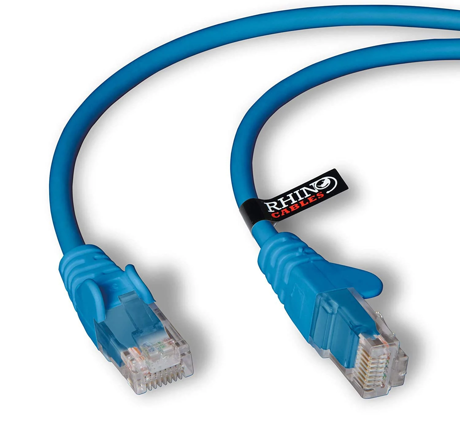 rhinocables CAT 6 High-Speed Gigabit Ethernet Cable - Patch Network Lead for LAN| Snagless UTP With LSZH Jacket | RJ45 Connector - Internet, Router, Modem, Smart TV, PC & More (1m, Blue, Pack of 1)