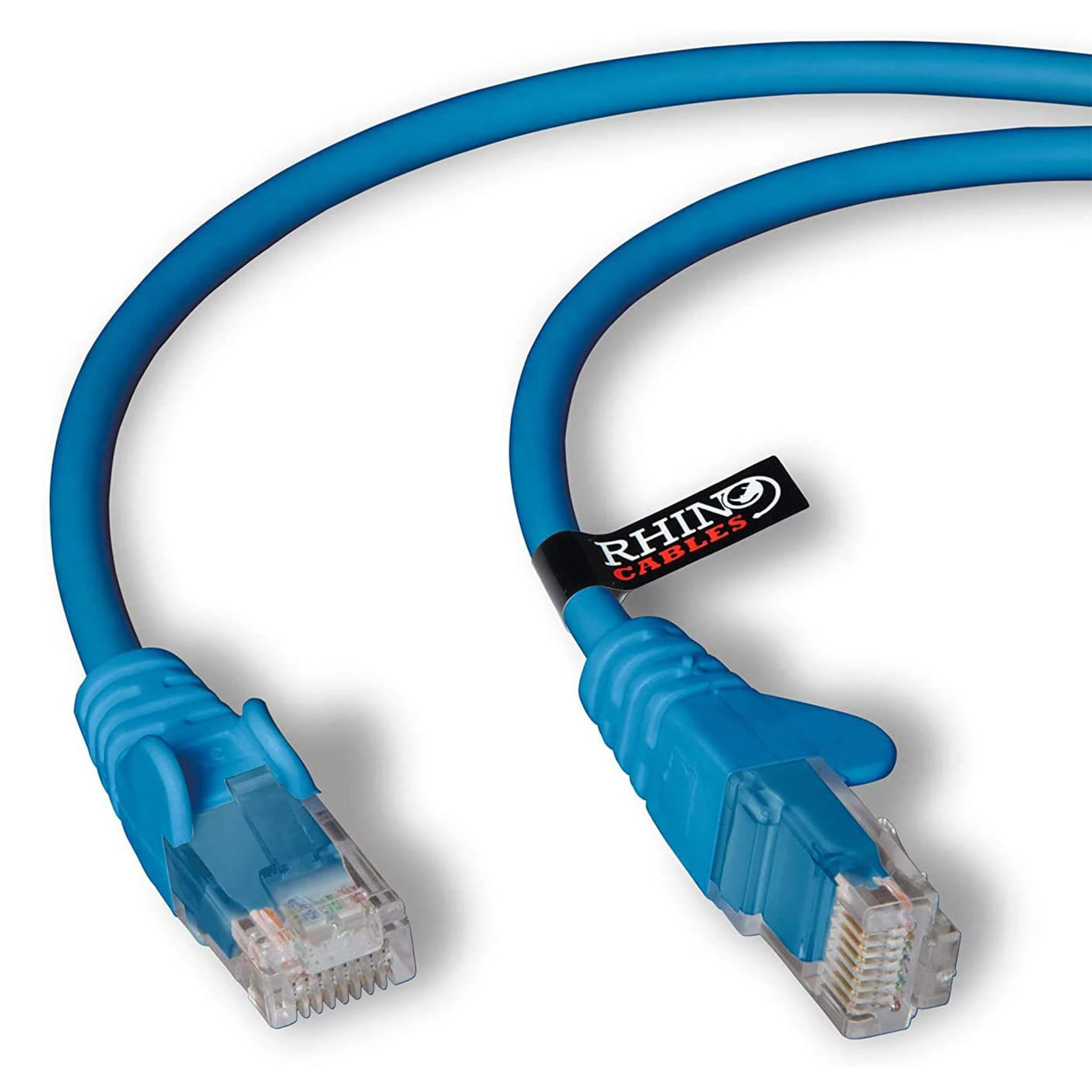 rhinocables CAT 6 High-Speed Gigabit Ethernet Cable - Patch Network Lead for LAN| Snagless UTP With LSZH Jacket | RJ45 Connector - Internet, Router, Modem, Smart TV, PC & More (10m, Blue, Pack of 1)