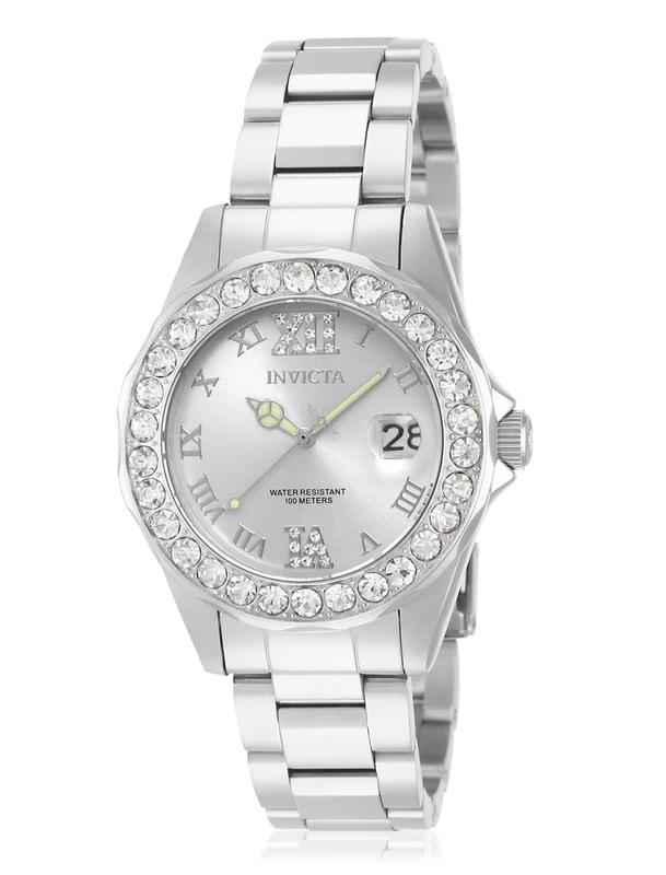 Invicta Pro Diver 15251 Women's Watch - Waterproof - Analogue - Quartz Movement - stainless steel with silver dial - 38mm - Image 1
