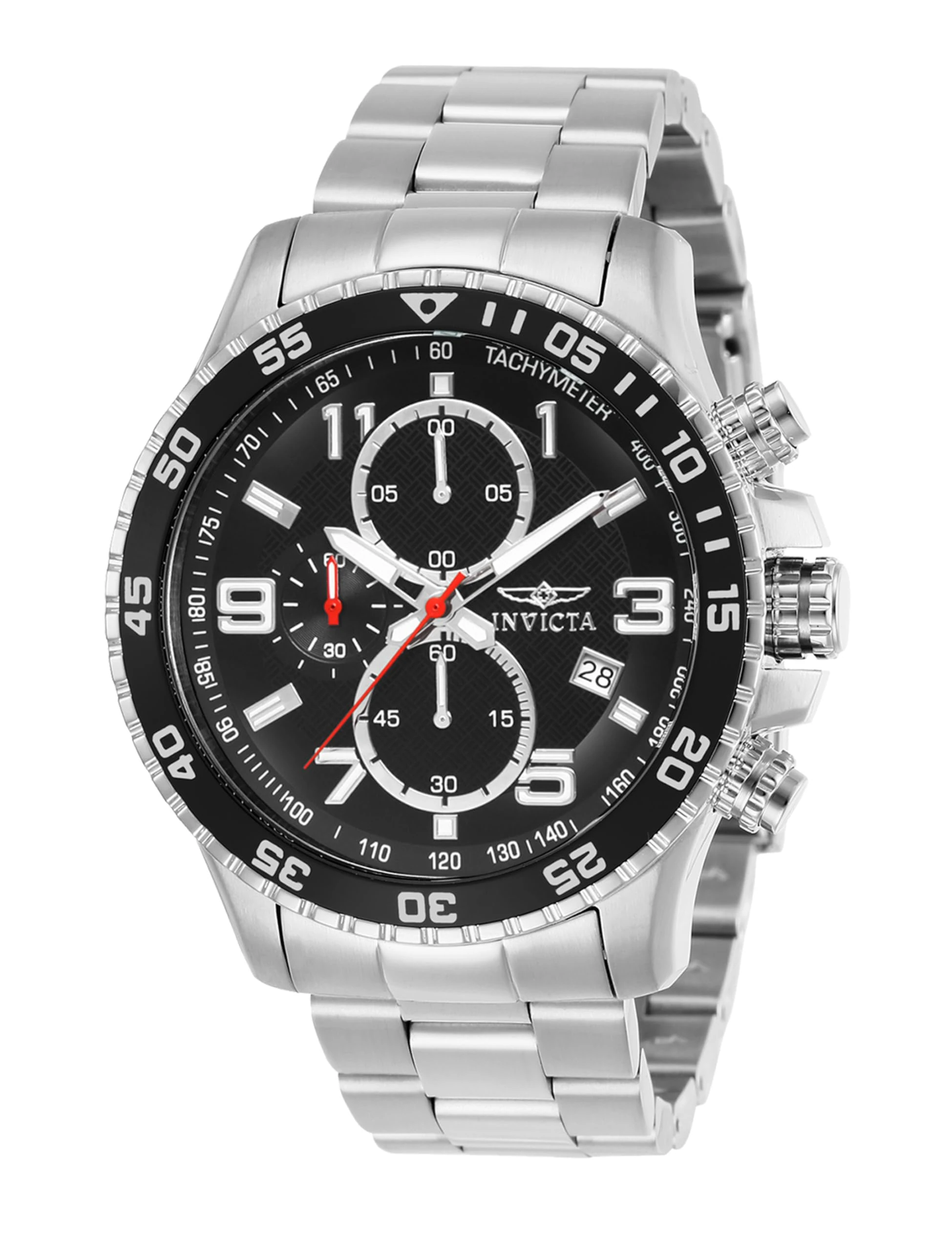 Invicta Specialty 14875 Men's Watch - Waterproof - Analogue - Quartz Movement - stainless steel with Black dial - 45mm