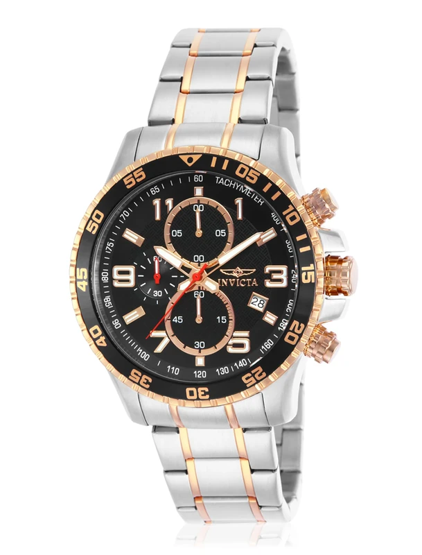 Invicta Specialty 14877 Men's Watch - Waterproof - Analogue - Quartz Movement - Stainless Steel with Black dial - 45mm