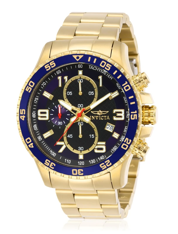 Invicta Specialty 14878 Men's Watch - Waterproof - Analogue - Quartz Movement - stainless steel with black dial - 45mm