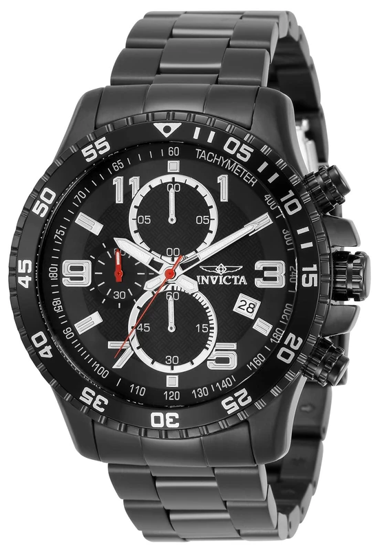 Invicta Specialty 14880 Men's Watch - Waterproof - Analogue - Quartz Movement - Stainless Steel with Black dial - 45mm
