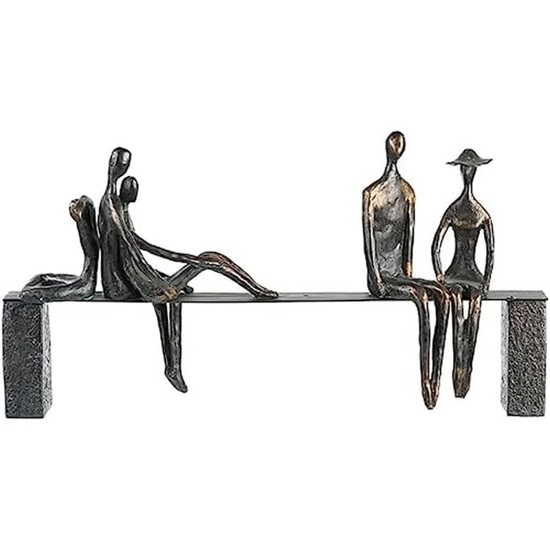 Casablanca modernes Design Sculpture, Resin Metal, Bronze, Black, Höhe 23 cm