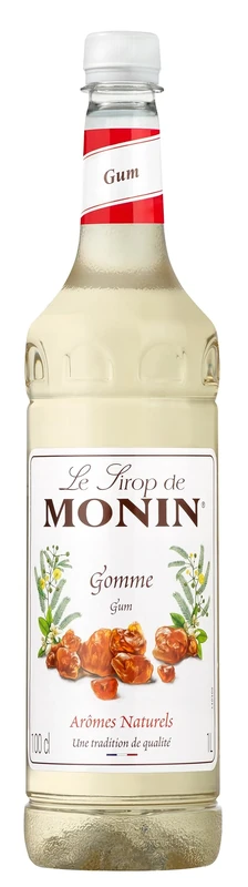 MONIN Premium Gum Syrup 1L for Cocktails and Mocktails. Vegan-Friendly, Allergen-Free, 100% Natural Flavours and Colourings