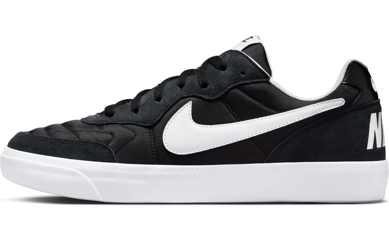 Nike Men's NSW Tiempo Trainer Shoes, Black/White/Gum Med Brown, 6.5