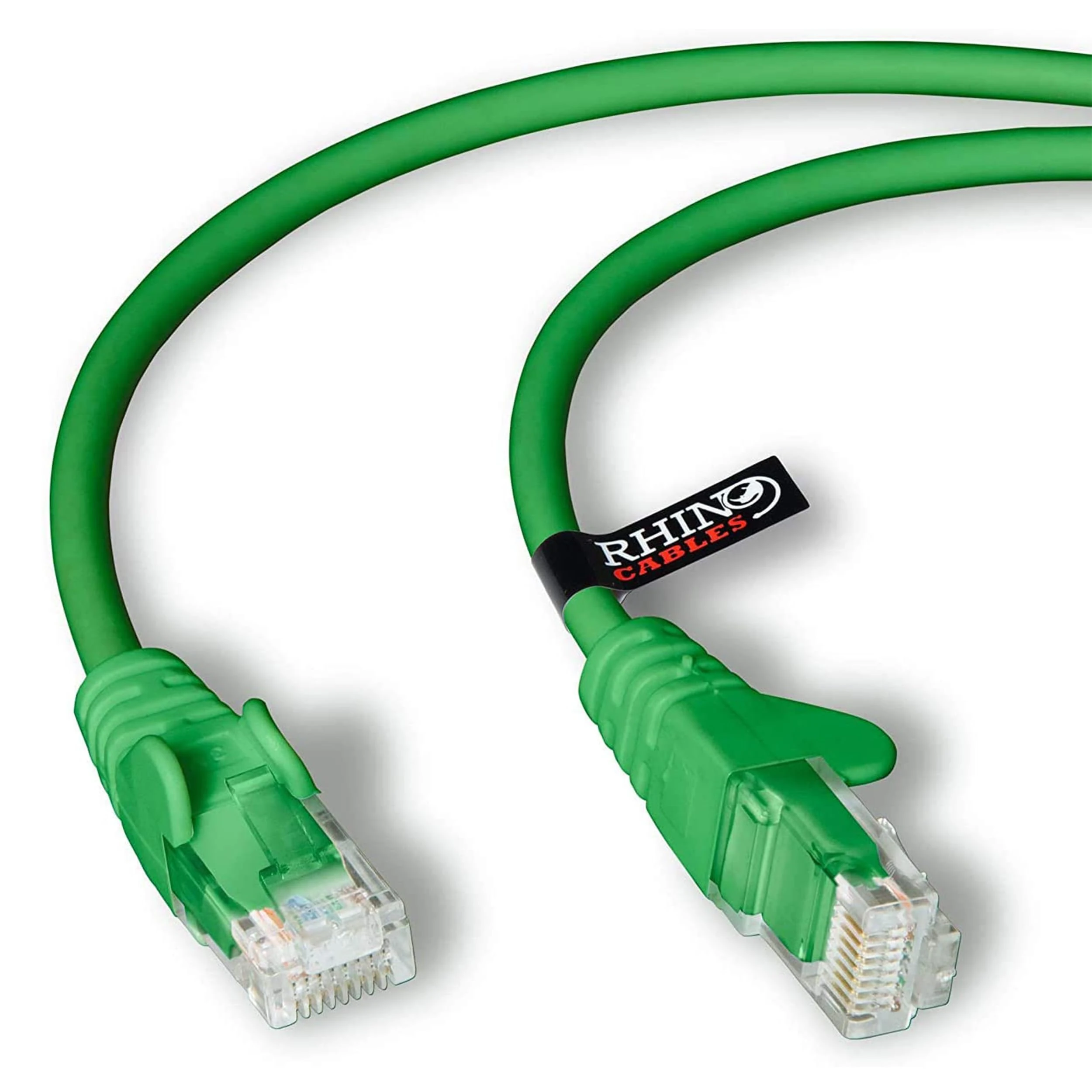 rhinocables CAT 6 High-Speed Gigabit Ethernet Cable - Patch Network Lead for LAN| Snagless UTP With LSZH Jacket | RJ45 Connector - Internet, Router, Modem, Smart TV, PC & More (3m, Green, Pack of 1)