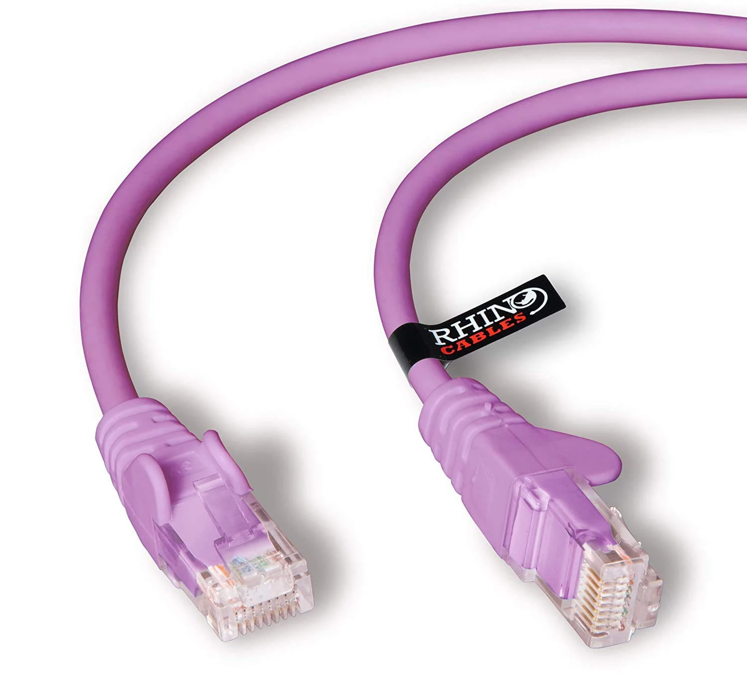 rhinocables CAT 6 High-Speed Gigabit Ethernet Cable - Patch Network Lead for LAN| Snagless UTP With LSZH Jacket | RJ45 Connector - Internet, Router, Modem, SmartTV, PC & More (50cm, Violet, Pack of 1)
