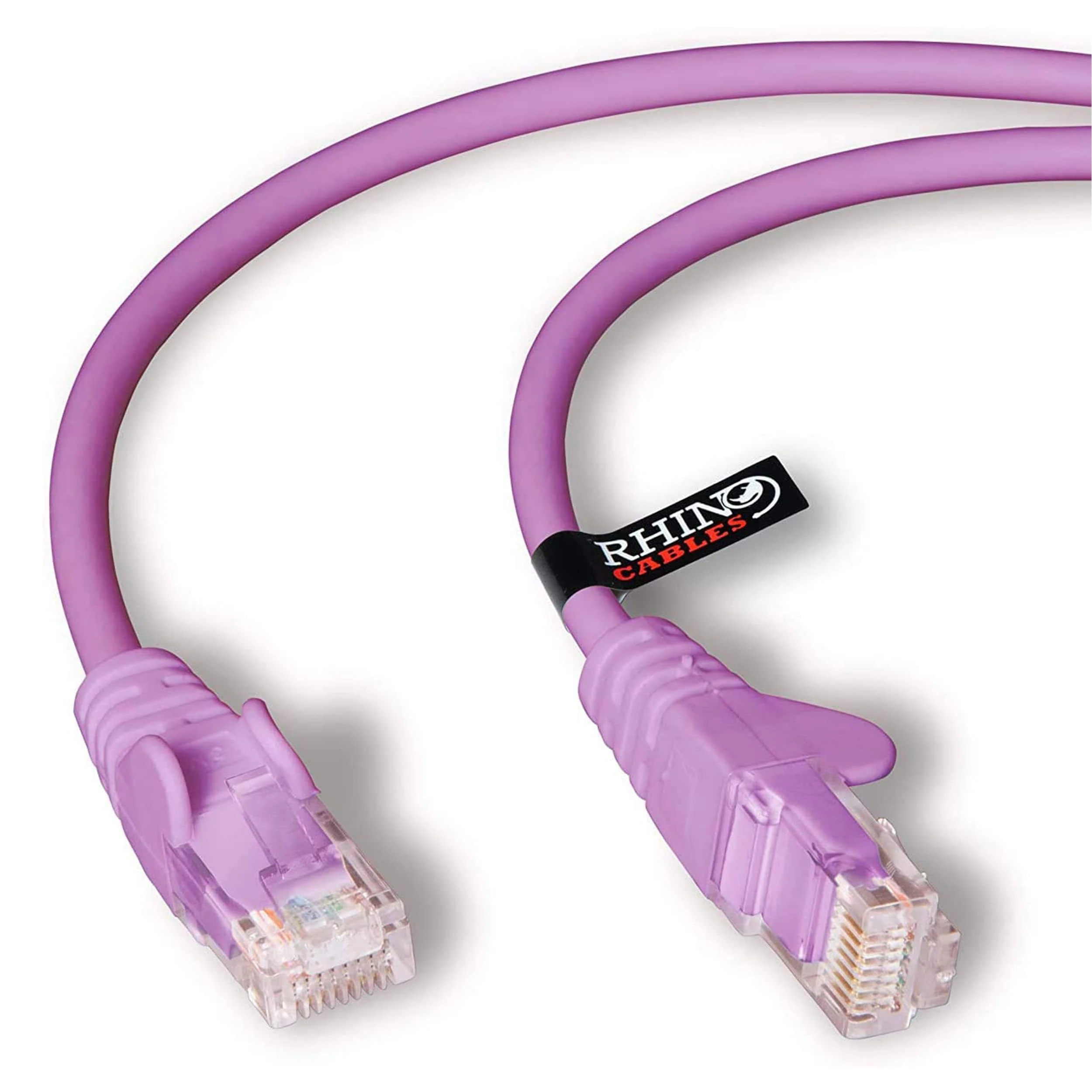 rhinocables CAT 6 High-Speed Gigabit Ethernet Cable - Patch Network Lead for LAN| Snagless UTP With LSZH Jacket | RJ45 Connector - Internet, Router, Modem, Smart TV, PC & More (1m, Violet, Pack of 1)