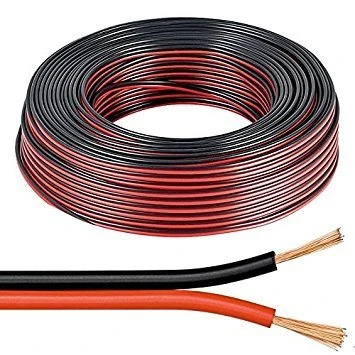 25m Red/Black Multistrand 2 x 0.5mm Speaker Cable by electrosmart® - Ideal for Car Audio & Home HiFi