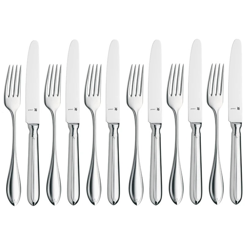 WMF Premiere Cromargan Protect Dessert/Breakfast Cutlery Set for 6 People, Silver, 12-Piece