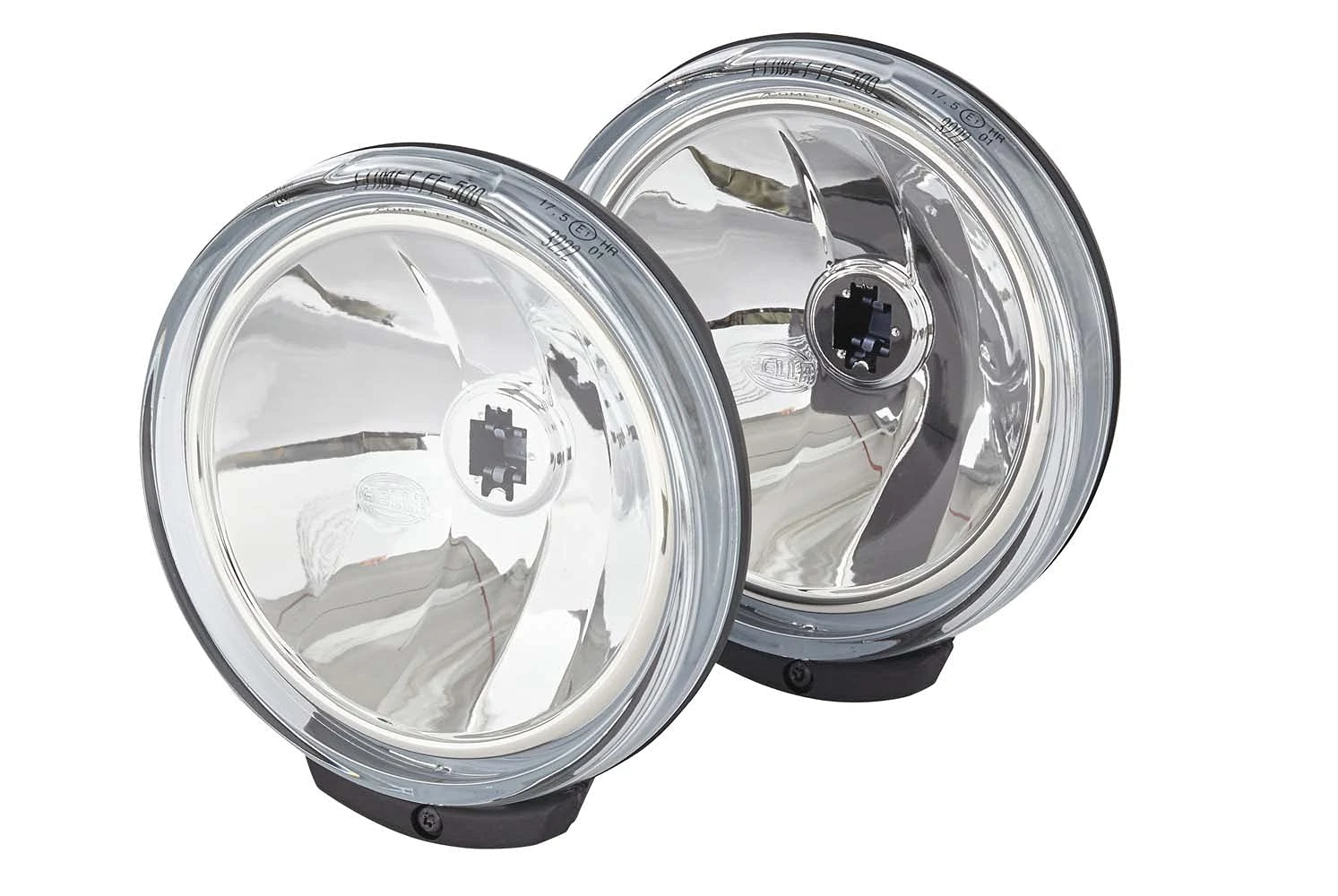 HELLA 1F6 010 952-821 FF/Halogen-Spotlight Set - Comet FF 500 - 12V - Round - mounting - Clear diffusing lens - Lens Colour: transparent - left/right - Kit - Quantity: 2