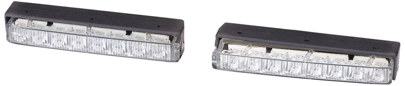 HELLA 2PT 980 860-801 LED-Daytime Running Light Set - LEDayLine 15 - 12V - Rectangular - Fitting - Lens Colour: Crystal clear - Cable: 2800mm - Vehicle Front - Kit