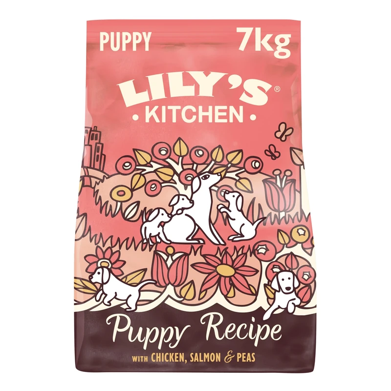 Lily's Kitchen Made with Natural Ingredients Puppy Dry Dog Food Chicken, Salmon & Peas Grain-Free Recipe 7kg