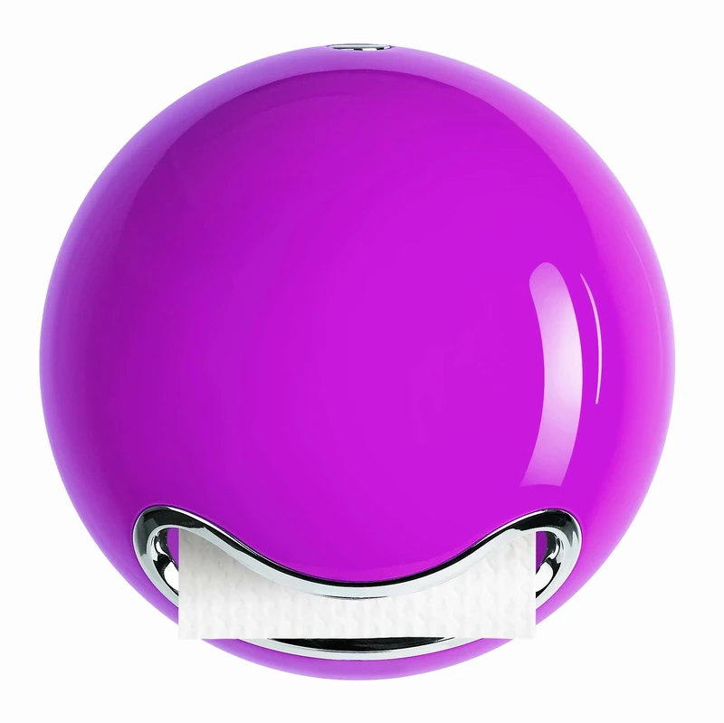 Spirella Bowl Shiny Polystyrol Toilet Paper Holder, Dark Pink