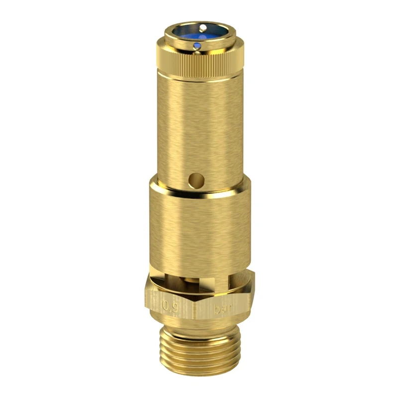 RIEGLER 104478-227.44-14.0 Safety Valve DN 10, Brass, G 3/8, Response Pressure 14 Bar, Pack of 1