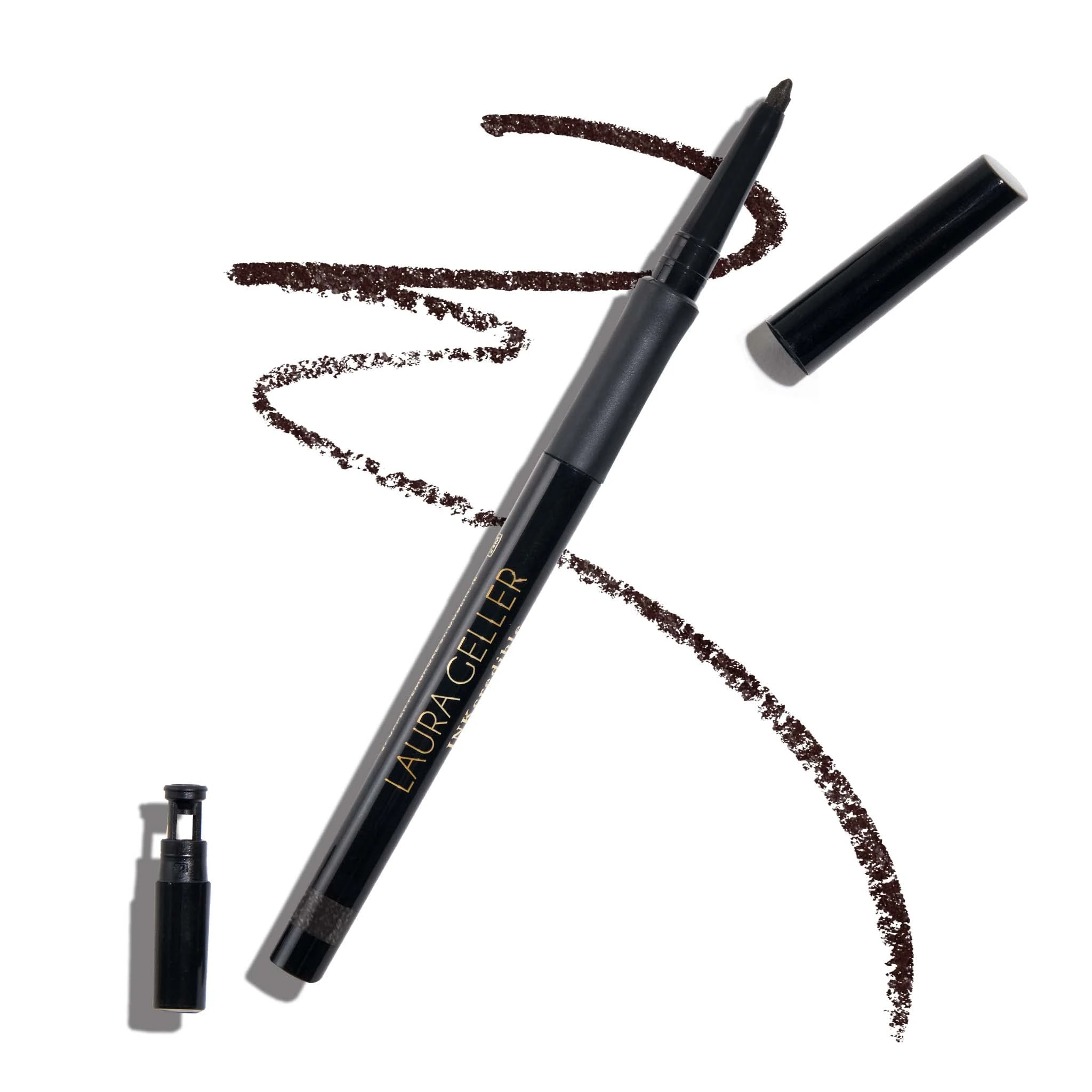 LAURA GELLER NEW YORK Inkcredible Precise Gel Waterproof Smudge-proof Eyeliner Pencil with Built in Sharpener, After Midnight