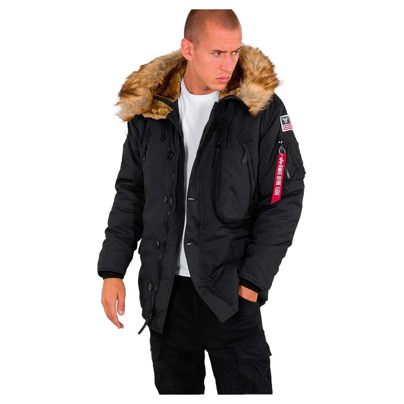 Alpha Industries Winter Jacket for Men Black