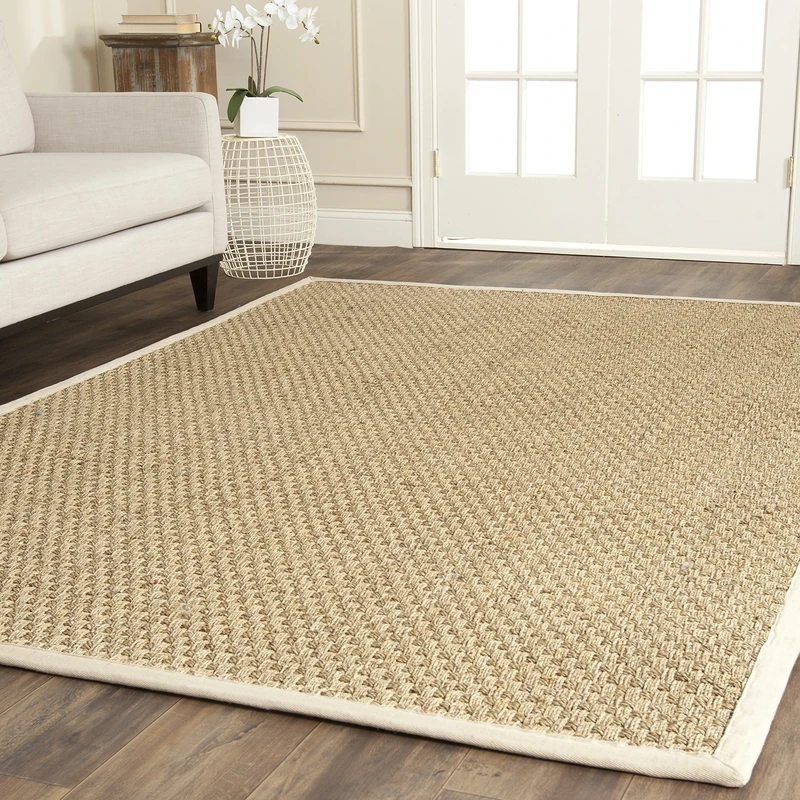 SAFAVIEH Natural Fiber Rug for Living Room, Dining Room, Bedroom - Natural Fiber Collection, Short Pile, in Natural and Brown, 183 X 274 cm