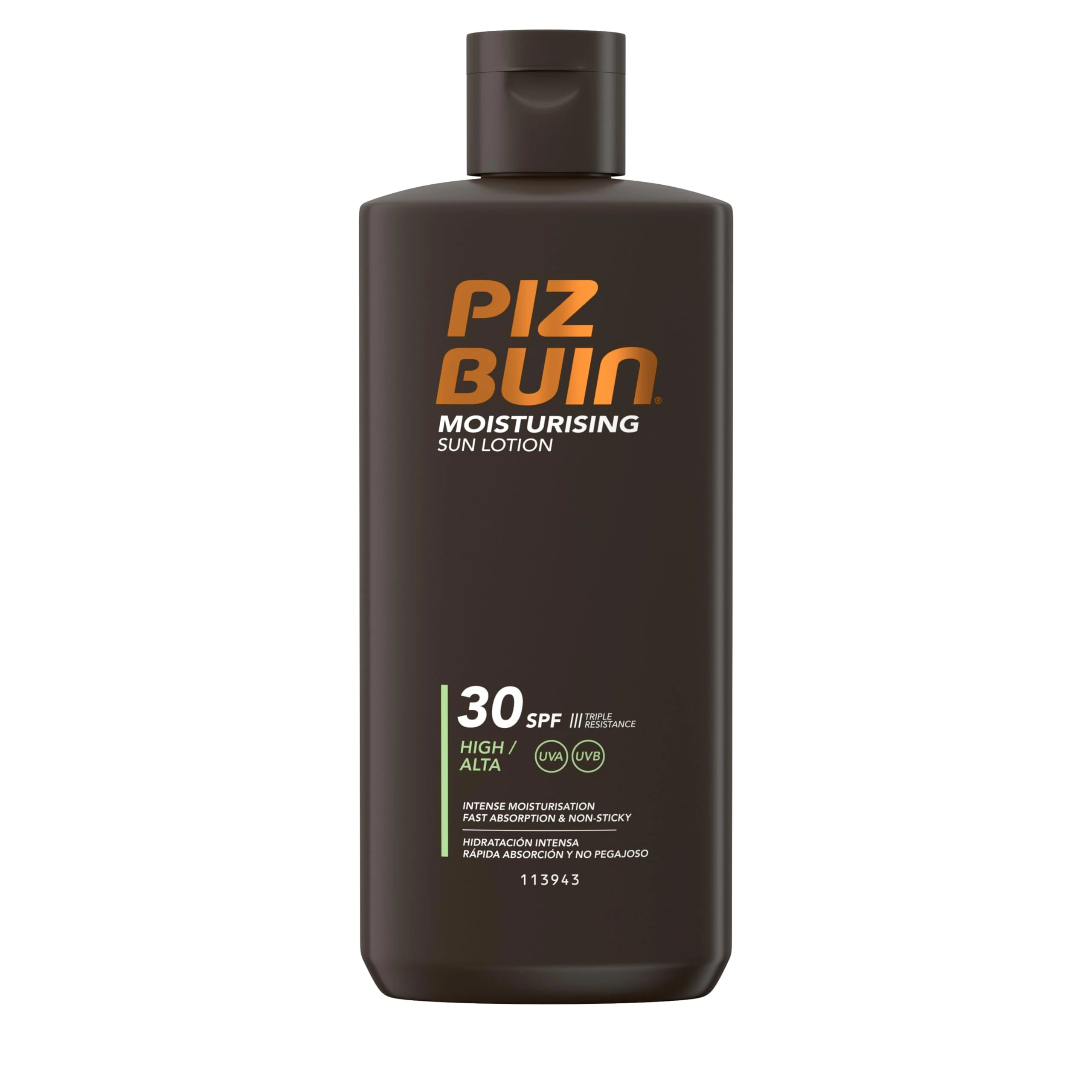 Piz Buin Moisturising Sun Lotion SPF 30 (200ml), Water-Resistant Piz Buin 30 Sunscreen with Advanced UVA/UVB Protection, Skincare with Glycerin and Feverfew PFE Plant Extract