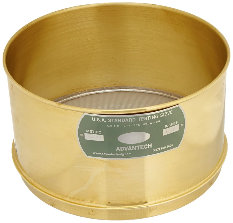 Advantech 120BS8W4WSUP 4" Deep Wash Sieve with Stainless Steel Wire Cloth, 8" Diameter, #120 Mesh Size