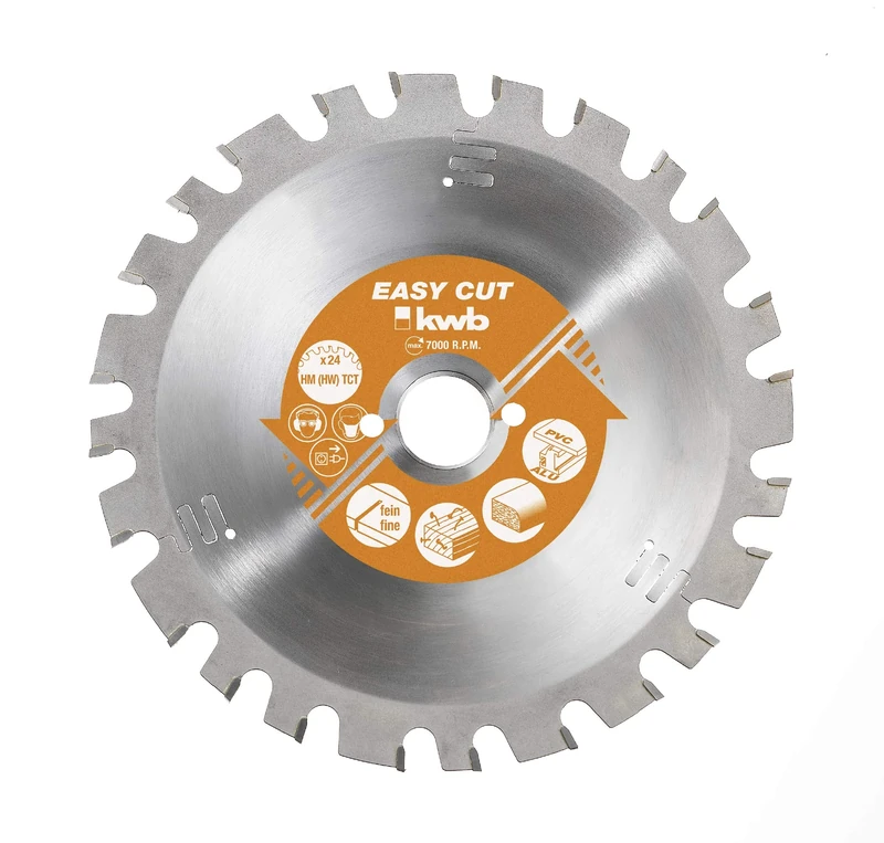 kwb 180mm Circular Saw Blade, Made in Germany, Carbide-Tipped, Nail-Resistant, for Wood with Metal Residue