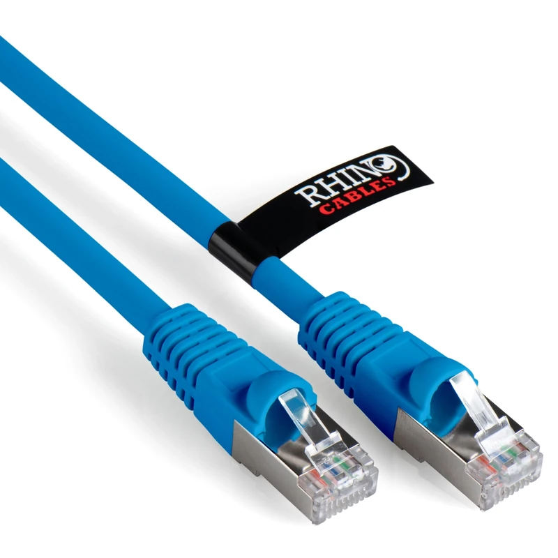 rhinocables CAT 6a Ethernet Cable | 10Gbps S/FT High-Speed & Large Bandwidth Data Transfer | Reliable LAN Network RJ45 Cable | Wi-Fi Broadband Cable for Seamless Gaming & Streaming (10m, Blue)
