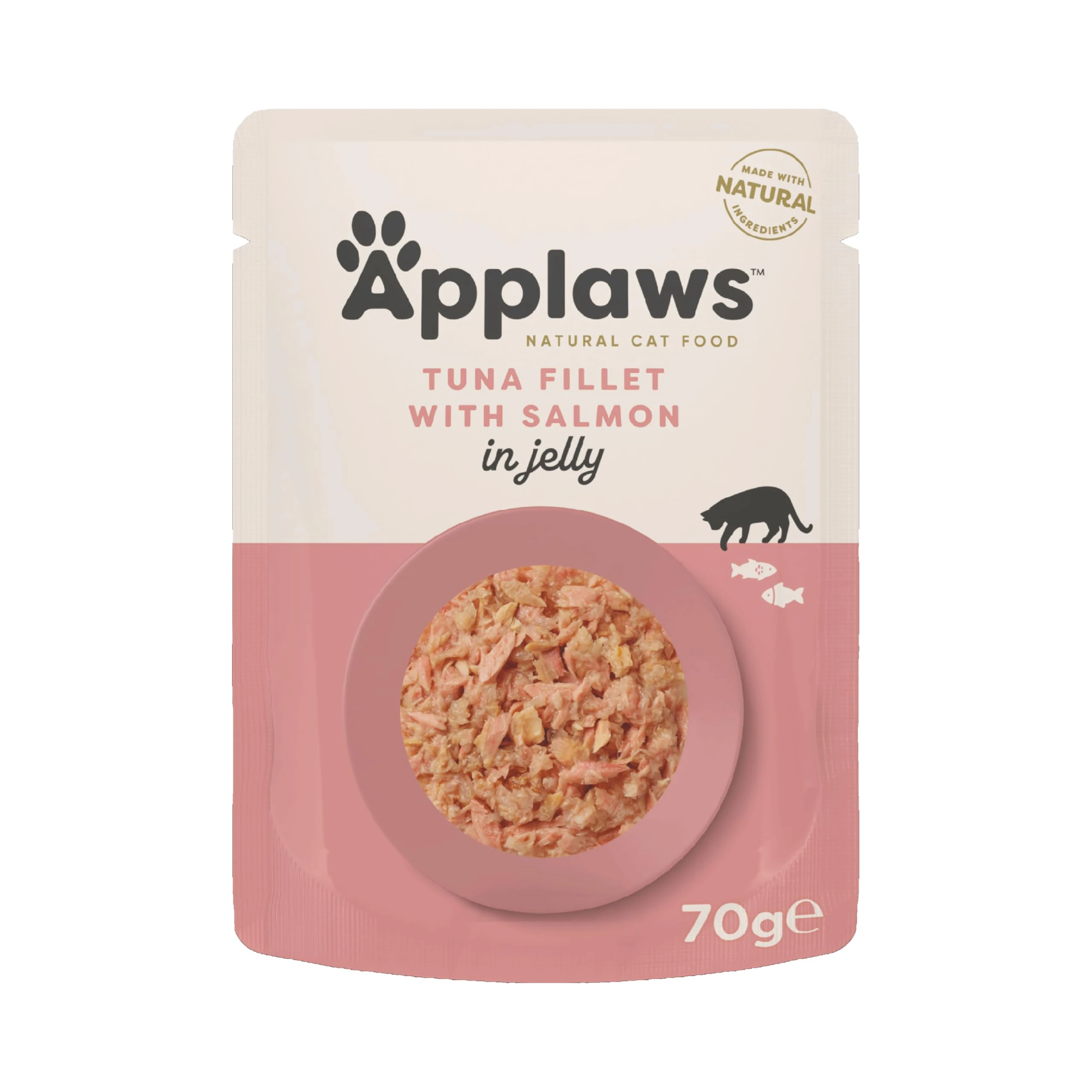 Applaws Natural Wet Cat Food, Tuna with Salmon in Jelly 70 g Pouch (Pack of 16)