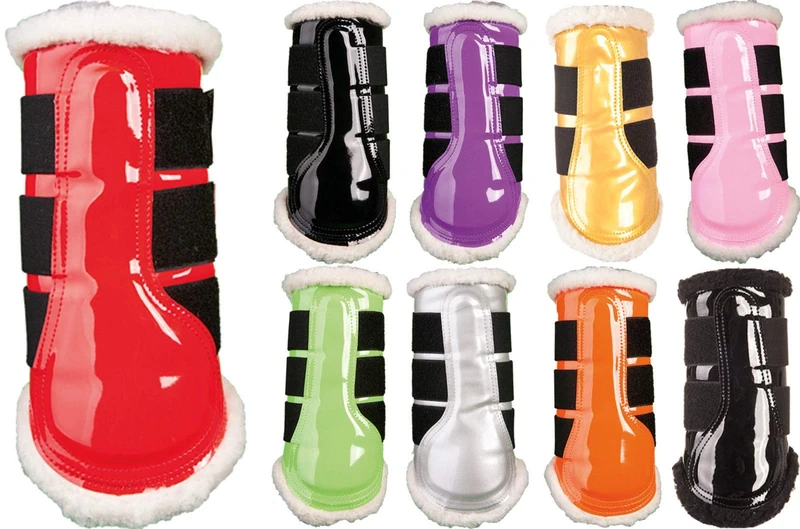 HKM Soft Fur Lined 547971 Boots – Comfort Lack, XL, orange