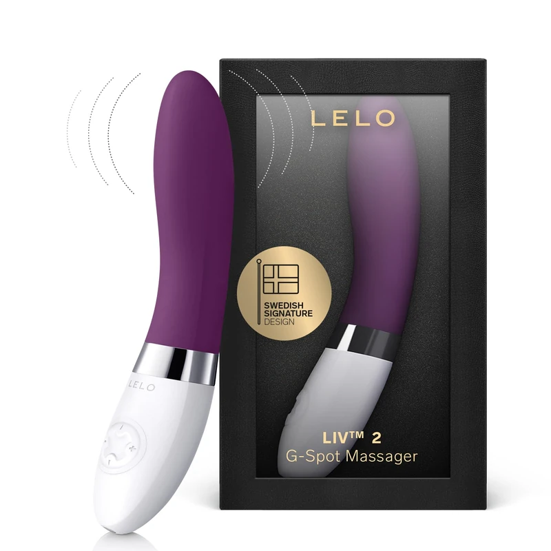 LELO LIV 2 Intimate Electric Gspot Vibrator, Vibrators with Thrilling Vibes and Medium Size to Fit Every Woman, Adult Sex Toys Women, Women Sex Toy Vibrator, G Spot Toy, Vibrators Female, Plum