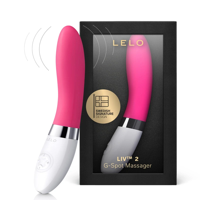 LELO LIV 2 Intimate Electric Gspot Vibrator, Vibrators with Thrilling Vibes and Medium Size to Fit Every Woman, Adult Sex Toys Women, Women Sex Toy Vibrator, G Spot Toy, Vibrators Female, Cerise