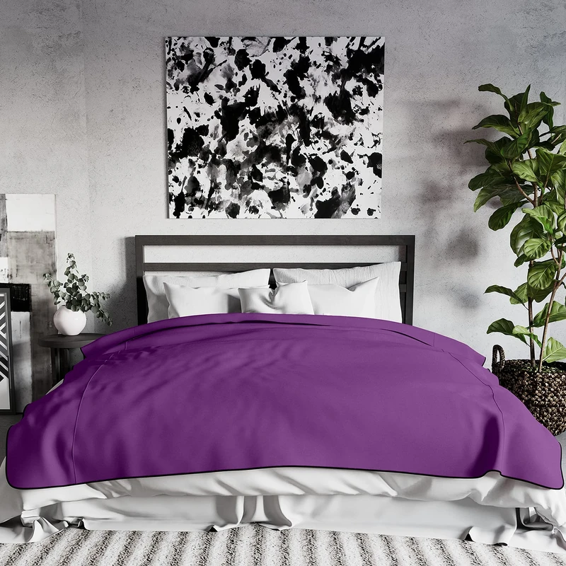 Liberator Lush Throw Moisture-Resistant Blanket, King Size, Aubergine
