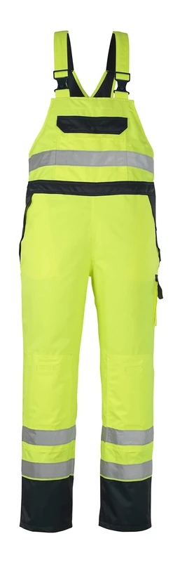 Mascot 07092-880-171 Wels Safe Image Waterproof Class 2 Bib and Brace over Trouser, Size 3XL, Hi-Vis Yellow/Navy