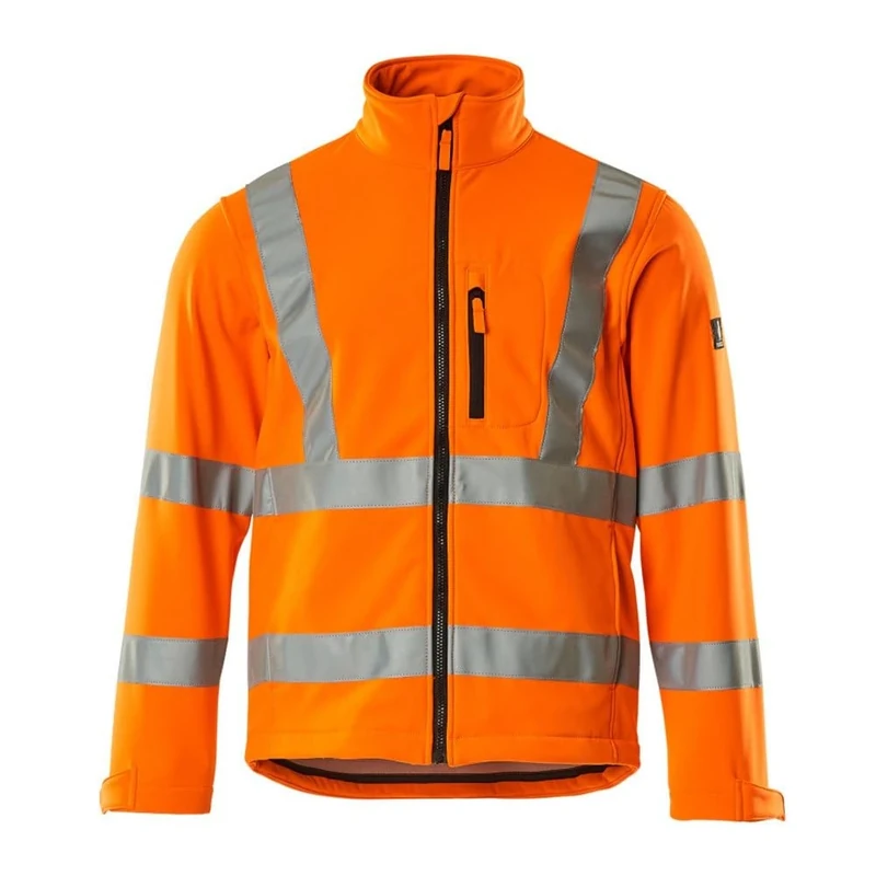 Mascot 08005-159-14 Calgary Safe Arctic Fleece on Inner Side Class 3 Softshell Jacket, Size 4XL, Hi-Vis Orange