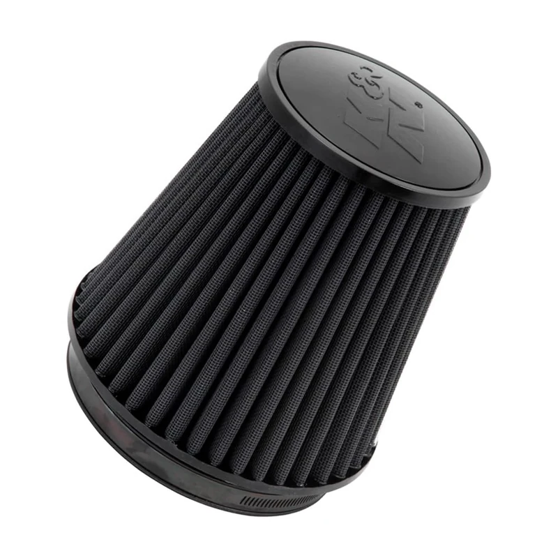 K&N Universal Clamp-On Air Filter: High Performance, Premium, Washable, Replacement Filter: Flange Diameter: 6 In, Filter Height: 7.5 In, Flange Length: 1 In, Shape: Round Tapered, RU-3101HBK