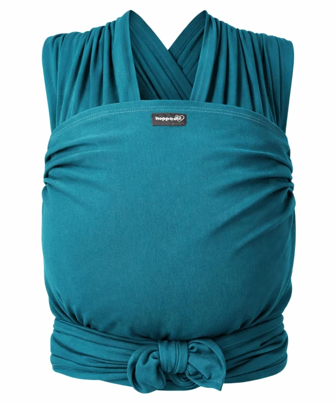 Hoppediz 5.40 m Elastic Baby Sling - GOTS Cotton Petrol
