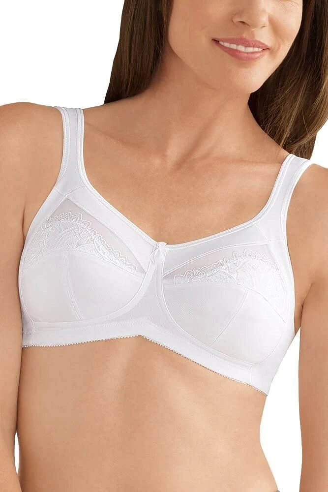 Amoena Women's Isadora Wire-Free Full Figure Bra - White - 40D