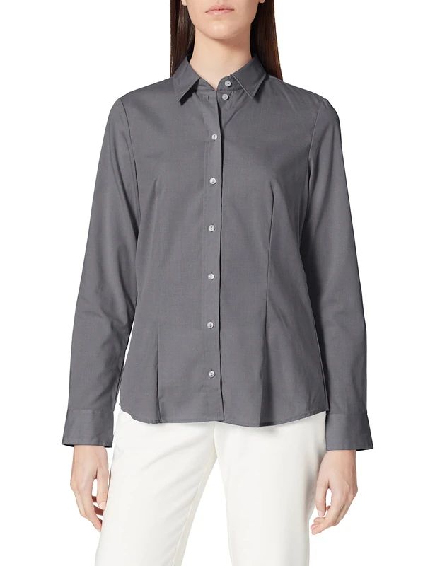 Seidensticker women's blouse - city blouse - shirt blouse - regular fit - long sleeve - plain - 100% cotton