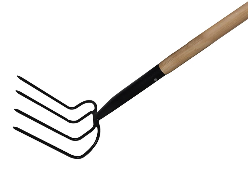 Faithfull FAIMANDRAG Manure Drag Solid Socket 4 Prong - 175cm (72in) Handle - Image 1