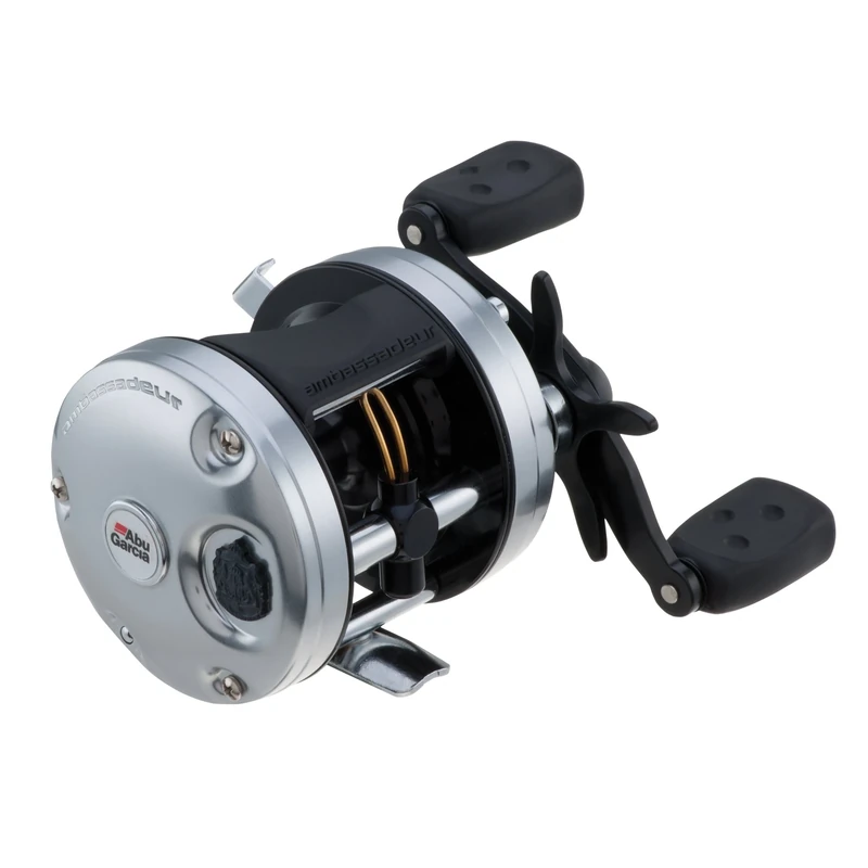 Abu Garcia Ambassadeur C3 Round Reel, Fishing Reel, Round Baitcast Reels, Conventional Fishing, Unisex, Silver, 6500 | Left Hand