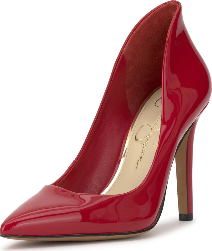 Jessica Simpson Women's Cambredge Pointed Toe Pump Dress, Lipstick Patent, 5.5 UK