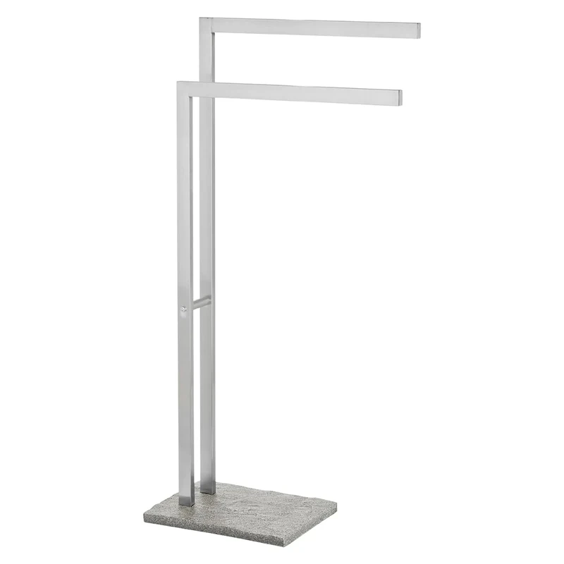 WENKO 20603100 Towel stand Granite - clothes stand, Stainless steel, 43.5 x 86.5 x 20 cm, Satinised - Image 1