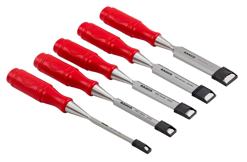 Bahco 9883 Chisel-Set, Red, Set of 4 Piece